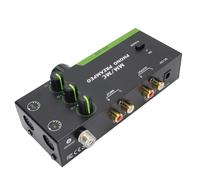 Fabater Préampli Phono pour Platine Vinyle, Préamplificateur Phonographe à Réglage 3 Bandes, Préampli Platine avec Casque 3,5 MM et Interface XLR 5 Broches (Prise UE 100 à 240V)