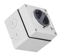 Fabater Prise de Commutateur étanche Extérieure 500 V, Isolation Anti-poussière IP66, Marche/arrêt Rotatif avec Trou de Verrouillage de sécurité et Indicateurs de Boutons, Coque PC Ignifuge, (3P32A)