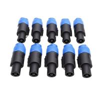 Fabater Prise de Haut-Parleur Twist Lock à 4 Broches pour Une Transmission Améliorée du Signal et Une Protection Contre L'oxydation pour Les Musiciens en Tournée 10 Unités (Paquet de 10)