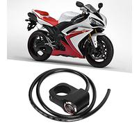 Fabater Projecteur LED de Guidon de Commutateur de Moto étanche 12V 25mm pour Vtt, Acier Inoxydable avec Indicateur