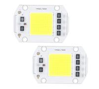 Fabater Puce LED COB, 2 Puces de Lumière LED COB, Moteur de Lumière Blanche Froide Haute Puissance 100W, Pilote IC Intelligent intégré pour Projecteur de Remplacement, éclairage DIY