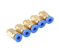 Fabater Raccords Pneumatiques Droits PC4-M6, 5 Pièces, pour Tube de 4 Mm | Raccords d\'air Push to Connect, acier inoxydable 304, pour tuyau en PU, tube en nylon, imprimante 3D