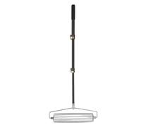 Fabater Râteau à Gazon Artificiel avec Poignée Réglable en Acier, Râteau à Tapis, Parcours Rouleaux avec Poteau Rétractable pour Saut en Longueur, Terrains de Baseball, Plage