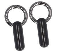 Fabater Récipient à Capsules Hermétique Portable en Acier Inoxydable, Organisateur Extérieur pour les Voyages de Randonnée, 2 Conteneurs Porte-clés pour les Amateurs D'aventure (BLACK)