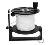 Fabater Reel de Plongée, Bobine de Plongée en Ligne Rétractable, Bobine de Doigt de Ligne Blanche avec Clip à Double extrémité et Interrupteur D'arrêt de Poignée pour Ancre de Kayak (120m / 393.7ft)