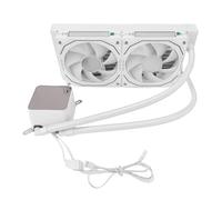 Fabater Refroidisseur Liquide de Processeur ARGB, Radiateur de 240 Mm, écran LCD de 2,2 Pouces, Double Ventilateurs Haute Performance, adapté pour AM4 AM5 AM4 AM3 AM3+ AM2 Socket Loop (WHITE)