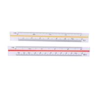 Fabater Règle D'architecte, 2 Pièces, 12,5 Cm, 6 échelles, Plastique PS | Règle d\'échelle, conception triangulaire, format de poche, pour l\'enseignement de l\'ingénierie architecturale, marquages