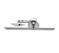Fabater Règle de Mesure de Détecteur carré d'angle de Rapporteur de Biseau Universel de 0 à 360 Degrés, Outil de Mesure d'angle en Acier Inoxydable de Haute Précision pour un Traçage Précis de