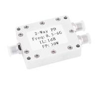 Fabater Répartiteur de Puissance RF 0,5-6 GHz 30 W, Module Diviseur de Puissance à 2 Voies, Faible Perte d'insertion ≤ 1,0 DB, Boîtier en Alliage d'aluminium CNC, Connecteurs Femelles SMA pour la