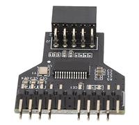 Fabater Répartiteur USB Interne 9 Broches 1 à 2, Répartiteur en Y USB 2.0 Hub Femelle vers Double Mâle 0, Câble d'extension pour Carte Mère PCIe, Prise en Charge Plug & Play