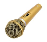 Fabater Réplique de Microphone Vintage pour événements Costumés, Jouet ABS Portable pour Performances Amusantes, 1 unité (Gold)