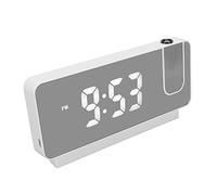 Fabater Réveil à Projection avec écran LED HD Grand Angle 180°, Horloge Numérique, Affichage de l'heure, de la Date, de la Température, Réveil Projetable alimenté par USB pour Chambre à Coucher,