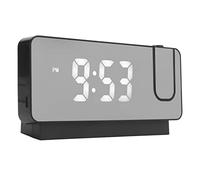 Fabater Réveil à Projection avec écran LED HD Grand Angle 180°, Horloge Numérique, Affichage de l'heure, de la Date, de la Température, Réveil Projetable alimenté par USB pour Chambre à Coucher,