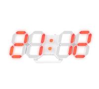 Fabater Réveil numérique LED, Horloge Murale 3D, variateur Automatique, Affichage 12/24 Heures, Date, température,décoration d'intérieur,télécommande,Fonction répétition silencieuse