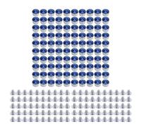 Fabater Rivets Décoratifs en Cristal, Clous à Strass à Fixation Rapide, 100 Pièces 12 Mm avec Outil D'installation en Acier for Vêtements Cuir Tissu Loisirs Créatifs Décoration (BLUE)