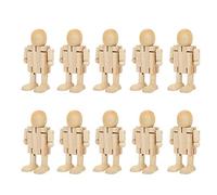 Fabater Robot en Bois, Figurines Articulées en Bois Non Fini avec Joints