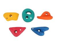 Fabater Roches d'escalade Colorées en Fibre de Résine pour Enfants D'intérieur et D'extérieur de Taille Moyenne, Lot de 5 Prises d'escalade avec Installation Sûre, Idéales pour Les