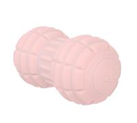 Fabater Rouleau de Massage Vibrant, Boule de Massage Ergonomique Nodulée à 4 Vitesses, Double Balle de de Crosse avec Minuterie et Rechargeable de Type C pour la Libération Myofasciale, la (PINK)