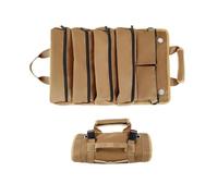 Fabater Sac à Outils Enroulable, Organisateur de Sac à Outils de Moto Robuste à 6 Poches, Organisation D'outils Portables pour électricien de Soudage Mécanique, Cadeaux pour Hommes (Kaki)