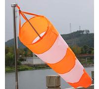 Fabater Sac de Mesure Compact Windsock-Rip-stop avec Courroie de Réflexion pour la Météorologie et L' 3,28 Pieds (1 mètre rouge et blanc étanche et épaissis)