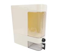 Fabater Seau Distributeur de Riz de Type Presse avec Tasse, Gain de Place et Stockage Polyvalent des Céréales, Stockage des Aliments à Long Terme, Conception Mince (WHITE)