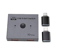 Fabater Sélecteur USB 3.2 Ultra Rapide pour 2 Ordinateurs, Partage de Flux de Travail rationalisé, Imprimantes et Souris