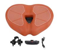 Fabater Siège de Vélo surdimensionné sans Nez, Coussin de Siège de Vélo en Mousse à Mémoire de Forme Extra Large et Confortable, Selle Imperméabilisante pour Femmes et Hommes (Brown)