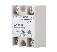 Fabater SSR-90DA Relais Statique, 90A, Entrée 3-32V, Sortie CA 24-380V | Module relais avec couvercle en plastique, protection isolée, commutation rapide, anti-vibration, compatibilité