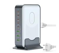 Fabater Station de Charge 200 W pour Plusieurs Appareils, Bloc de Chargeur USB C à 8 Ports, Charge Rapide, Adaptateur d'alimentation PD 100 W de Type C pour Téléphones, Tablettes (Prise UE 800W)