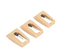 Fabater Stylet de Tourne-disque, 3 Pièces à Pointe d'Aiguille Conique, Stylet de Platine plaqué or, Aiguille de Tourne-disque avec Brosse de Nettoyage pour Victrola ION Boytone Capehart Innovant