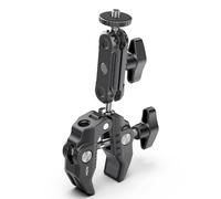 Fabater Support de Fixation à Double Tête Sphérique Rotative à 360 °, Super Pince en Alliage d'aluminium avec Vis de 1/4 de Pouce et Filetage 3/8, Support de Montage à Tête Sphérique Multifonction