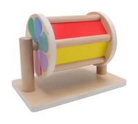 Fabater Tambour Roulant en Bois avec Reconnaissance des Couleurs, Jouet éducatif pour les Tout-petits, Développe la motricité Fine, Scène Applicable : Enfants, Matériau : Bois.