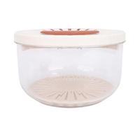 Fabater Tamis de Bol à Laver aux Fruits avec une Grande capacité avec un Couvercle scellé pour un Drainage Facile dans la Cuisine (BROWN)