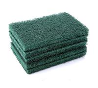 Fabater Tampons à Récurer Abrasifs, 5 Pièces Rouge Fin, pour Nettoyage | Tampon à récurer avec éponge de nettoyage pour vaisselle, casseroles, poêles, lavage de voiture, 120 x 195 x 8 mm