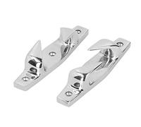Fabater Taquets d'amarrage en Acier Inoxydable 316, 2 Pièces, 6 Pouces, Guide-câble Creux Gauche et Droit pour Bateau, Accessoires de Taquets d'ancrage de Bateau Marin, Argent