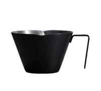 Fabater Tasse à Expresso, Tasse à Mesurer à Expresso à Double Bec en Forme de V de 120 Ml avec échelle et Poignée Allongée, Tasses à Expressos en Acier Inoxydable