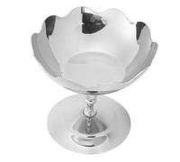 Fabater Tasse de Crème Glacée en Acier Inoxydable pour Servir avec des Pieds élégants pour les Bonbons pour les Bonbons, pour la Présentation du Dîner (forme de fleur)