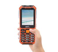 Fabater Téléphone Portable à Gros Boutons pour Personnes âgées, Téléphones Débloqués 4G LTE avec Bouton SOS, écran de 2,4 Pouces, 6800 MAh, Double SIM, Numérotation Abrégée (Orange)