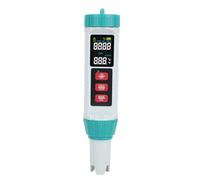 Fabater Testeur de qualité de L'eau, Sonde 5 en 1 Haute sensibilité pour Aquariums, Piscines, Laboratoire, PH, EC, TDS, Compteur de salinité, écran rétroéclairé (MF-X51)