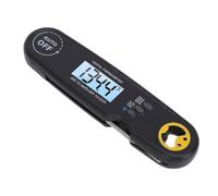 Fabater Thermomètre à Viande IPX7, étanche à L'eau, Thermomètre à Viande à Lecture Rapide et Précis avec Sonde Pliable pour la Cuisine, Cadeaux de Noël pour Hommes (BLACK)