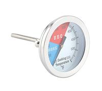 Fabater Thermomètre BBQ en Acier Inoxydable, 100-550°F, Couvercle Rond Temp | Jauge de température de hotte de gril, filetage M8, face de 2.1 pouces, écrou de rondelle inclus, pour four Barbecue fumeur
