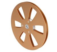 Fabater Universal Open Reel Sound Tape Roll Vide 1/4 7 Pouces avec Matériau en Alliage en Aluminium, Randonnée Adhésive Professionnelle Ensemble pour Une Meilleure qualité Sonore (Gold)