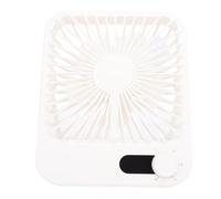Fabater Ventilateur de Bureau USB Portable -quieter 100 Vitesses à Nouveau Affichage à LED Rechargeable Broyeur de Ventilateur Personnel pour le Camping de Voyage Blanc