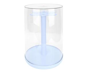 Fabater Vitrine Transparente Rotative pour Poupée, Boîte de Rangement de Protection pour Figurines Transparentes avec Conception Rotative à 360 Degrés pour Collection de Poupées (bleu ciel)