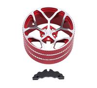 Fabater Volant de Remplacement en Alliage pour émetteur FUTABA RC, Volant en Métal Durable pour RadioLink, émetteur WFLY RC (Rouge)