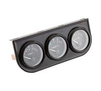 Fabater Voltmètre 3 en 1 à Triple Jauge de 52mm, Température de l'eau, Pression d'huile avec Capteurs pour Voiture, Camion, Tracteur, Moteur Marin