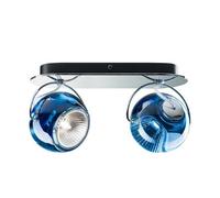 Fabbian Beluga Applique murale/Plafonnier Double Bleu