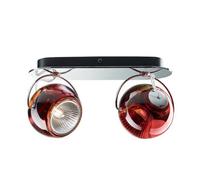 Fabbian Beluga Applique murale/Plafonnier Double Rouge