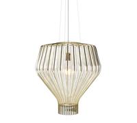 Fabbian Saya Suspension transparent/doré - 48 cm