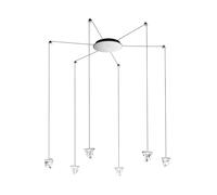 Fabbian Tripla Sospensione 6 Luci Pendelleuchte, aluminium poli, 3.000K